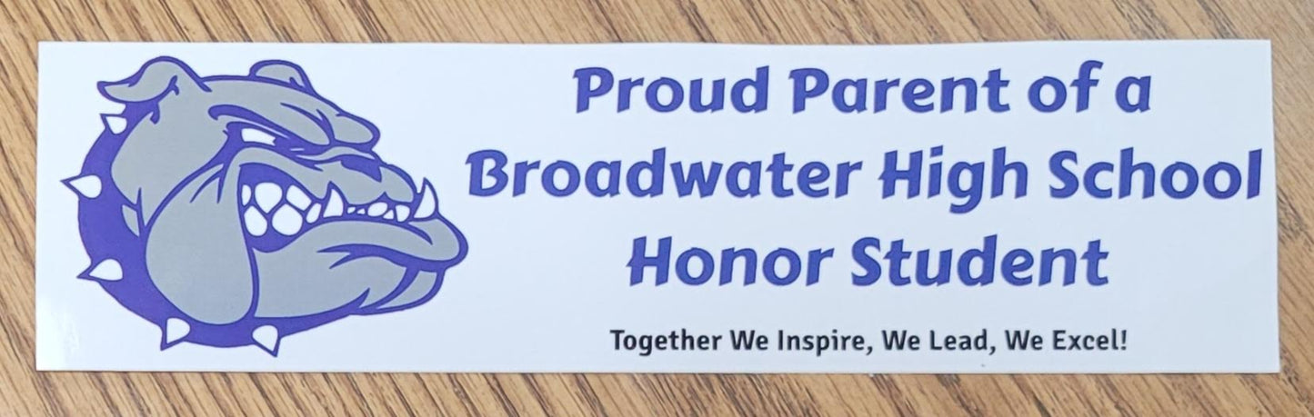 3"x11" Vinyl Honor Student Bumper Sticker