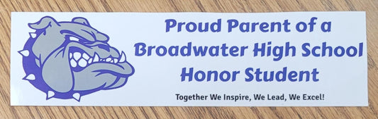 3"x11" Vinyl Honor Student Bumper Sticker